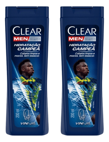 Shampoo Clear 200ml Men Hidrat Campea - Kit C/2un