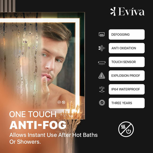 Eviva Espejo De Baño Led Con Luces, Espejos De Baño