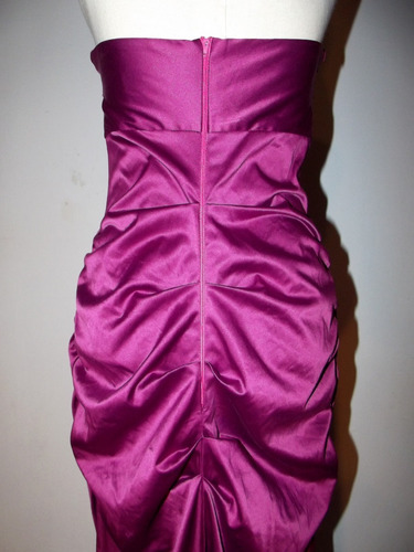 Elegante Vestido De Fiesta Strapless Tipo Sirena M Impecable