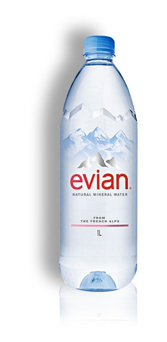 Imagen 3 de 7 de Evian Agua Mineral Sin Gas Caja X12u 1lt.