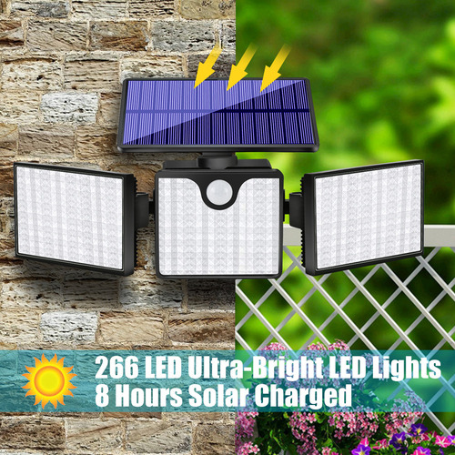 N Luminária De Parede Com Sensor E Energia Solar Para