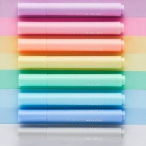 Imagen 4 de 9 de Resaltadores Mooving Triangulares Pastel X 8 Unidades