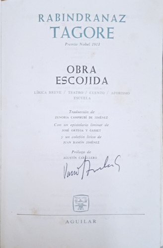 Obra Escojida-rabindranaz Tagore