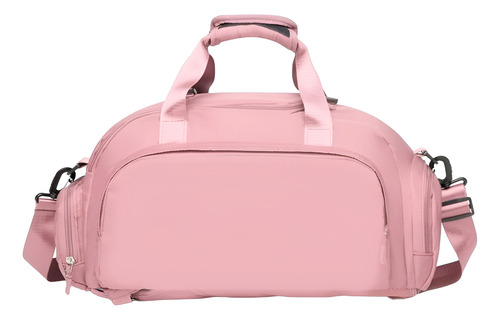 Bolso Deportivo Urbano 2 En 1: Mochila Y Gym Bag Rosa Lisa