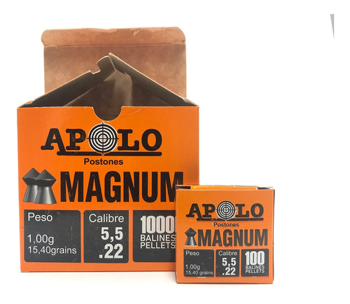 Postones Apolo Magnum 5.5mm 15gr 10x100u