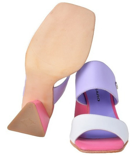 Sandalias De Taco Alto De Mujer De Cuero Tulia - Ferraro