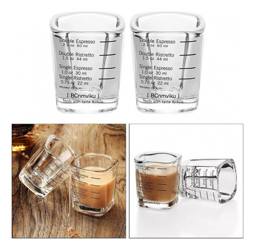 Od Vasos Medidores De Expreso For Baristas De 2 Onzas, 2