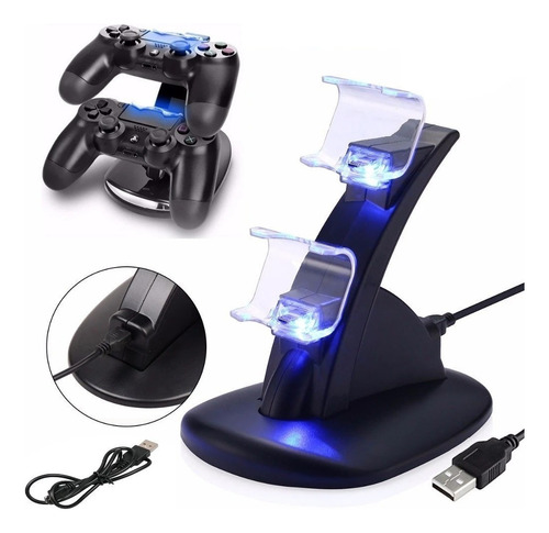 Soporte Control Cargador Joystick Ps4 Base Carga Mando Ps4