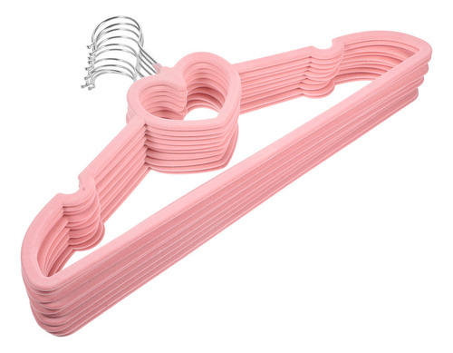Kit 50 Cabide Slim De Veludo Rosa Infantil Ultra Fino