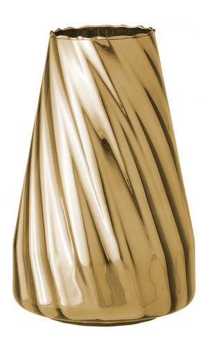 Vaso Canelado Conico-gold Espel Lxaxp-16x24x16cms