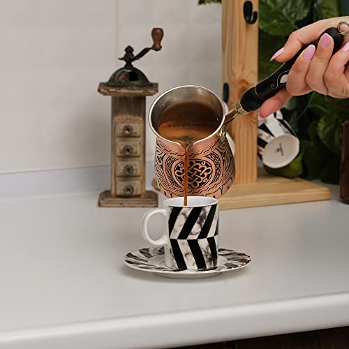 Cafetera Bcs De Cobre, Turca, Greco-árabe, De 12 Onzas, Con