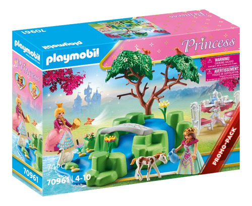 Figura Armable Playmobil Pícnic De Princesas Con Potro 74 Pc