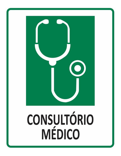 Placa Aviso Sinalização Consultório Médico 23x18