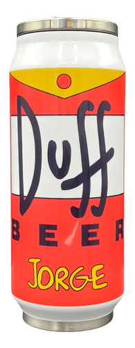 Termo Duff Beer Personajes Animados Personalizado Acero