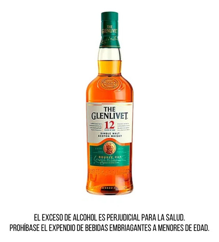 Whisky The Glenlivet 12 Años 700 Ml - mL a $280