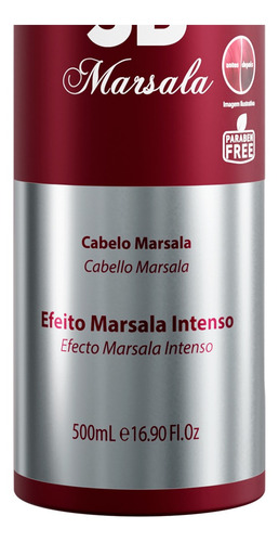 Imagem 4 de 6 de Matizador Marsala Vermelho 3d Magic Color - 500ml