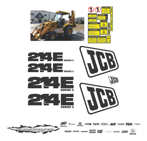 Kit De Calcas De Restauración Para Jcb 214e Anti Retro