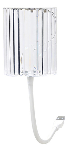 Lámpara De Mesa Pequeña De Cristal Con Carga Led Para Mesita