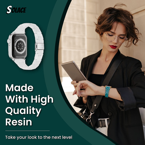 Correa De Reloj Solace Bands Delgada De Resina Mate Para App