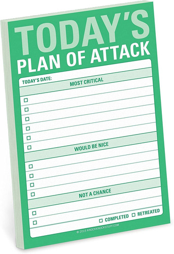 Knock Knock Plan Of Attack Great Big Sticky Note, Daily To-d
