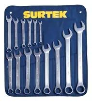 Comprar Juego 14 Llaves Combinadas Satin. 12 Puntas Métricas Surtek Color Azul