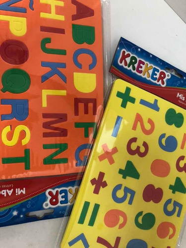 Imagen 4 de 4 de Combo Abecedario + Numeros De Goma Eva Para Encastrar Kreker