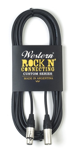 Cable Para Micrófono Western Xlr Hembra Xlr Macho De 3mts