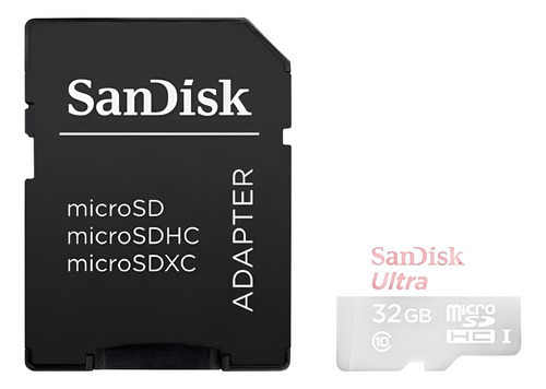 Memoria Microsd Sandisk Ultra 32gb Uhs-1 Clase 10 Adaptador