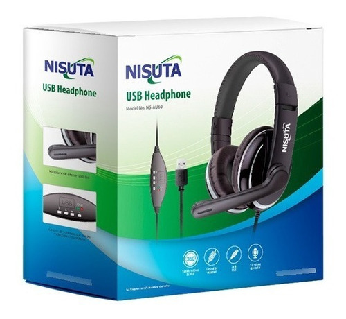 Imagen 3 de 3 de Auriculares Gaming Nisuta Nsau60 Microfono Usb Pc Laptop