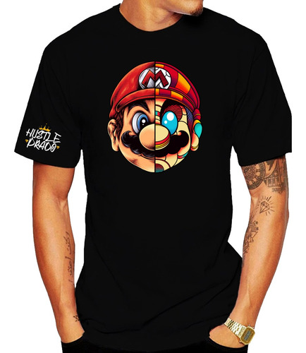 Playeras Hustle Prado Mario Bros Robot  #389