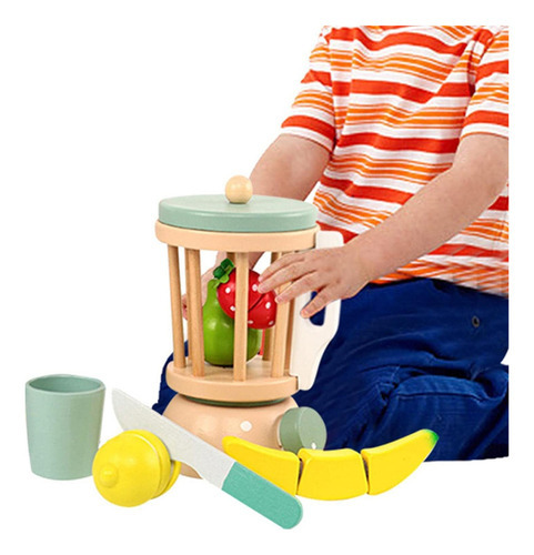 Pretender Licuadora,máquinas Exprimidoras Madera Para Niños Color Fix