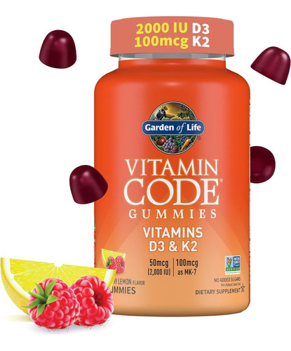 Vitamina D3+k2 Garden Of Life 45 Gomitas