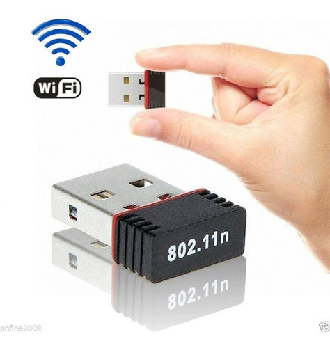 Antena Wifi Usb Tarjeta Receptor Mini 150mbps 802.11n/g/b