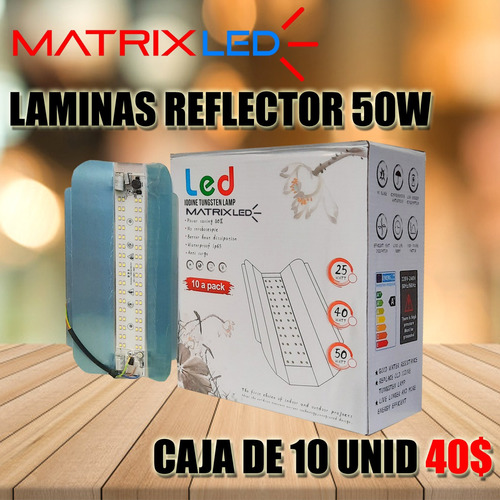 Laminas Reflector Matrixled 50w Multivoltaje 85v A 265v