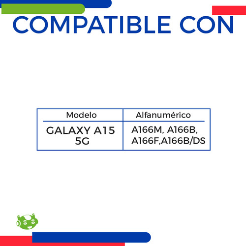 Pantalla Para Samsung A15 5g A166m A166b A166f A166b/ds Amoled Completa Con Marco Color Negro Slim Company