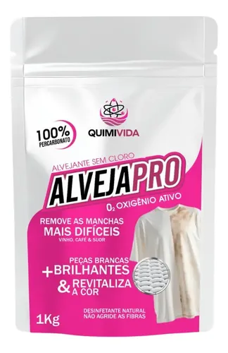 Percarbonato De Sódio 1kg Removedor Manchas Pronto Para Uso