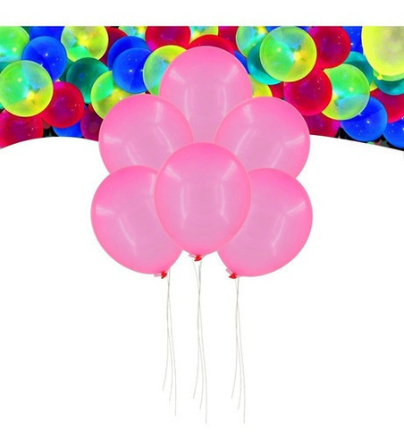 Set 24 Globos Neón Luminosos Brillan En Oscuridad Látex