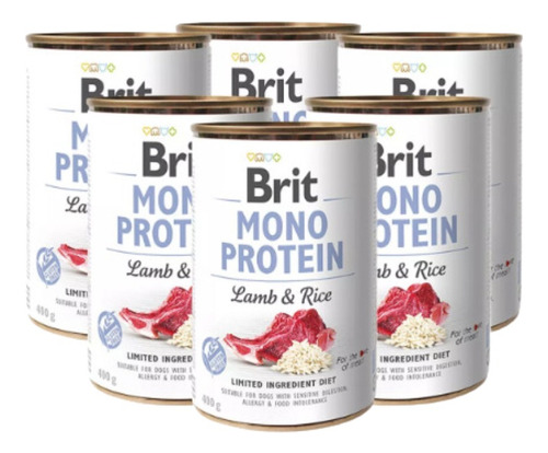 Brit Care Mono Protein Lamb & Rice 6 Un