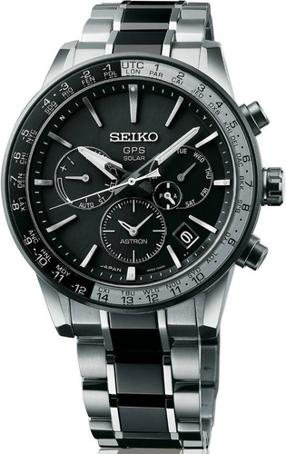 Reloj Seiko Astron Solar Dual-time 43mm 10atm - Ssh011j1