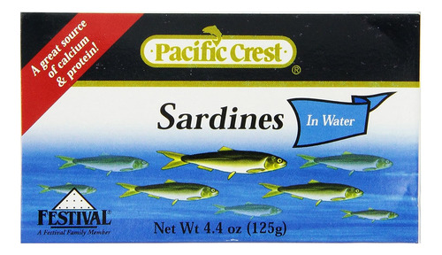 Pacific Crest Sardinas En Agua, 4.4 Oz, (paquete De 50)