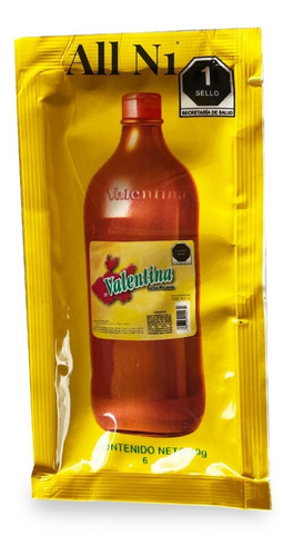 Salsa Picante Valentina En Sobres De 10g En Caja De 900 Pz