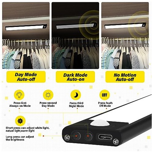 12 Inch Rechargeable Motion Sensor Under Cabinet Strip ...