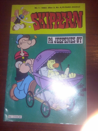 Comics Popeye N°1, Año:1982, Pais:finland., 32 Pag.