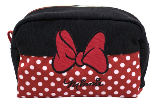 Necessaire Retangular Minnie Disney Assinatura Laço 18x12 Cm