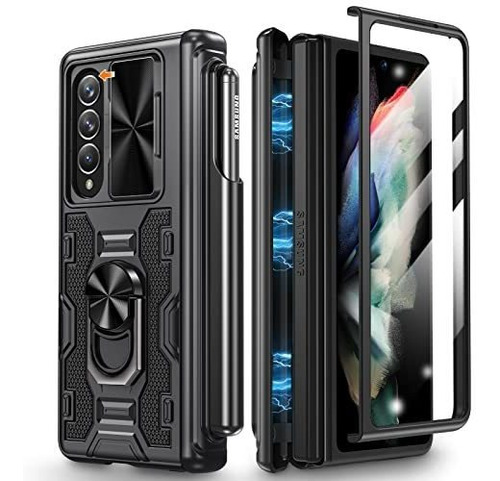 Funda Para Galaxy Z Fold 3 Magnetica , Negro 