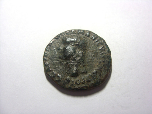 Imperio Romano- Caligula 37-41 D. C. As Bronze, Rara. (Usado)