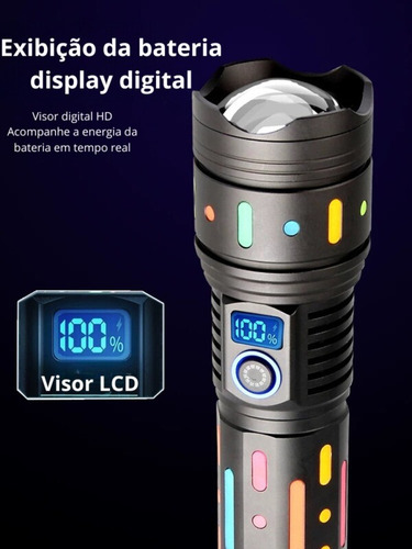 Lanterna Led Gt60 Multifuncional 5000m Super Potente G85