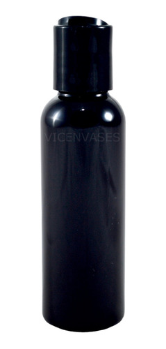 50pzs Botella Envase Negra 60ml Pet Con Tapa Disktop