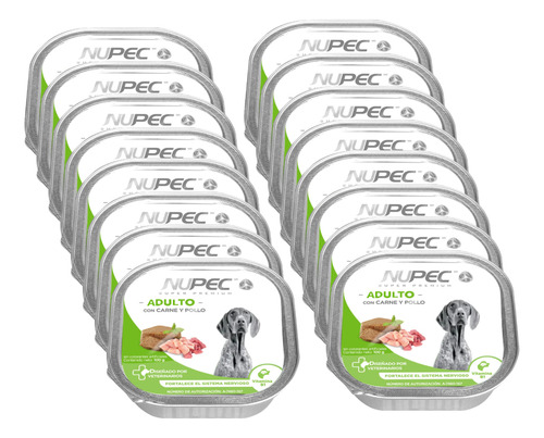Nupec Perro Adulto Alimento Húmedo Pack De 16 Latas