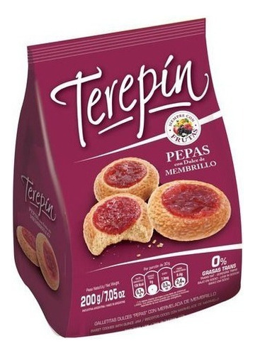 Pepas Terepin Membrillo Galletitas 200g X 5 Unidades